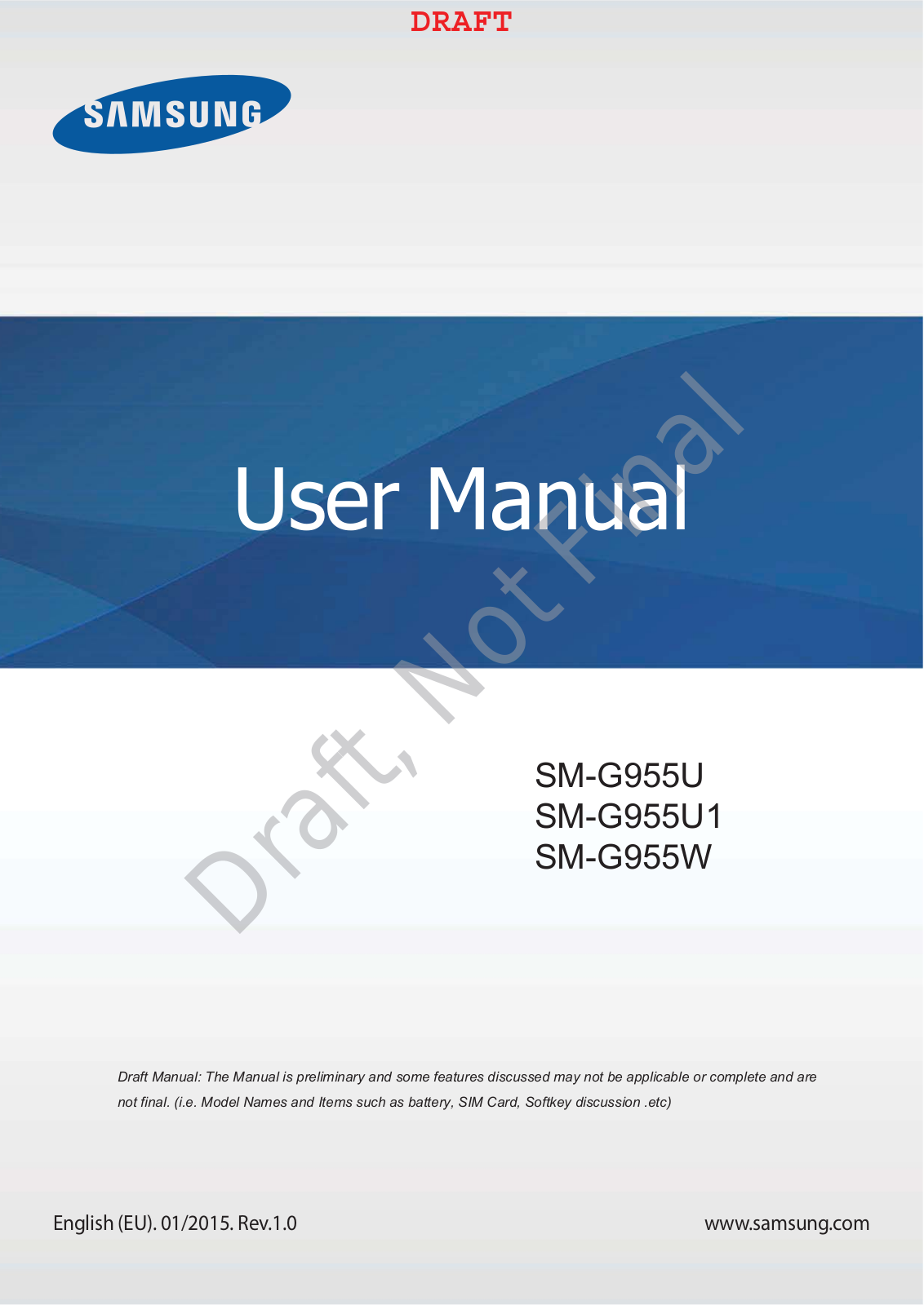 Samsung SMG955U Users Manual