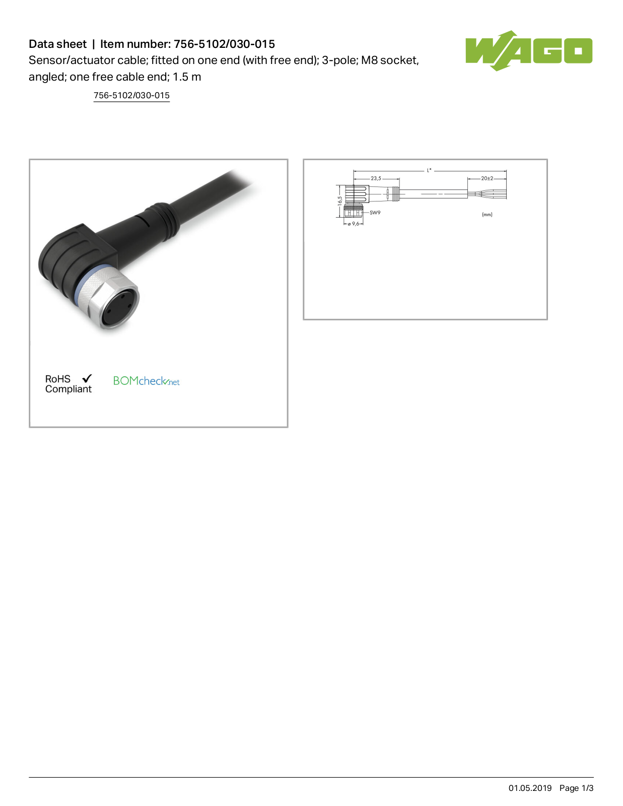 Wago 756-5102/030-015 Data Sheet