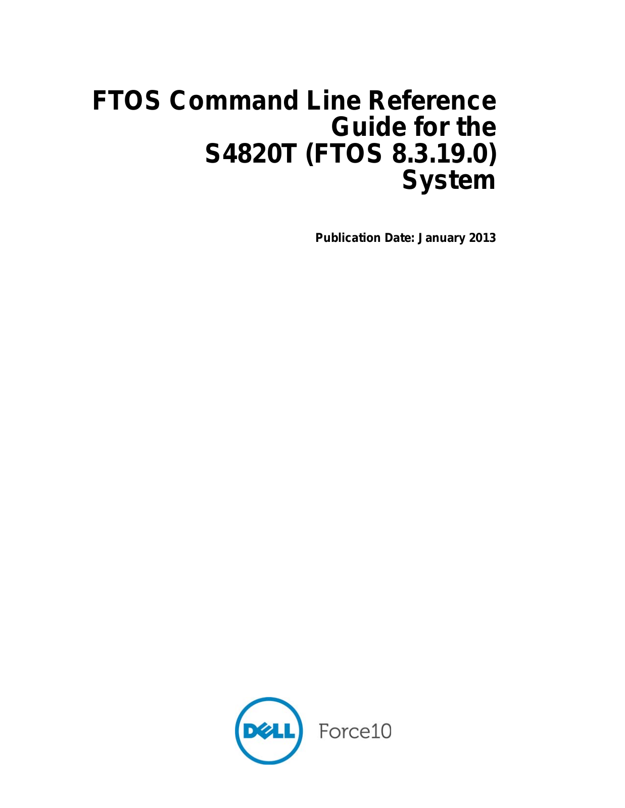 Dell Force10 S4820T Command Line Reference Guide