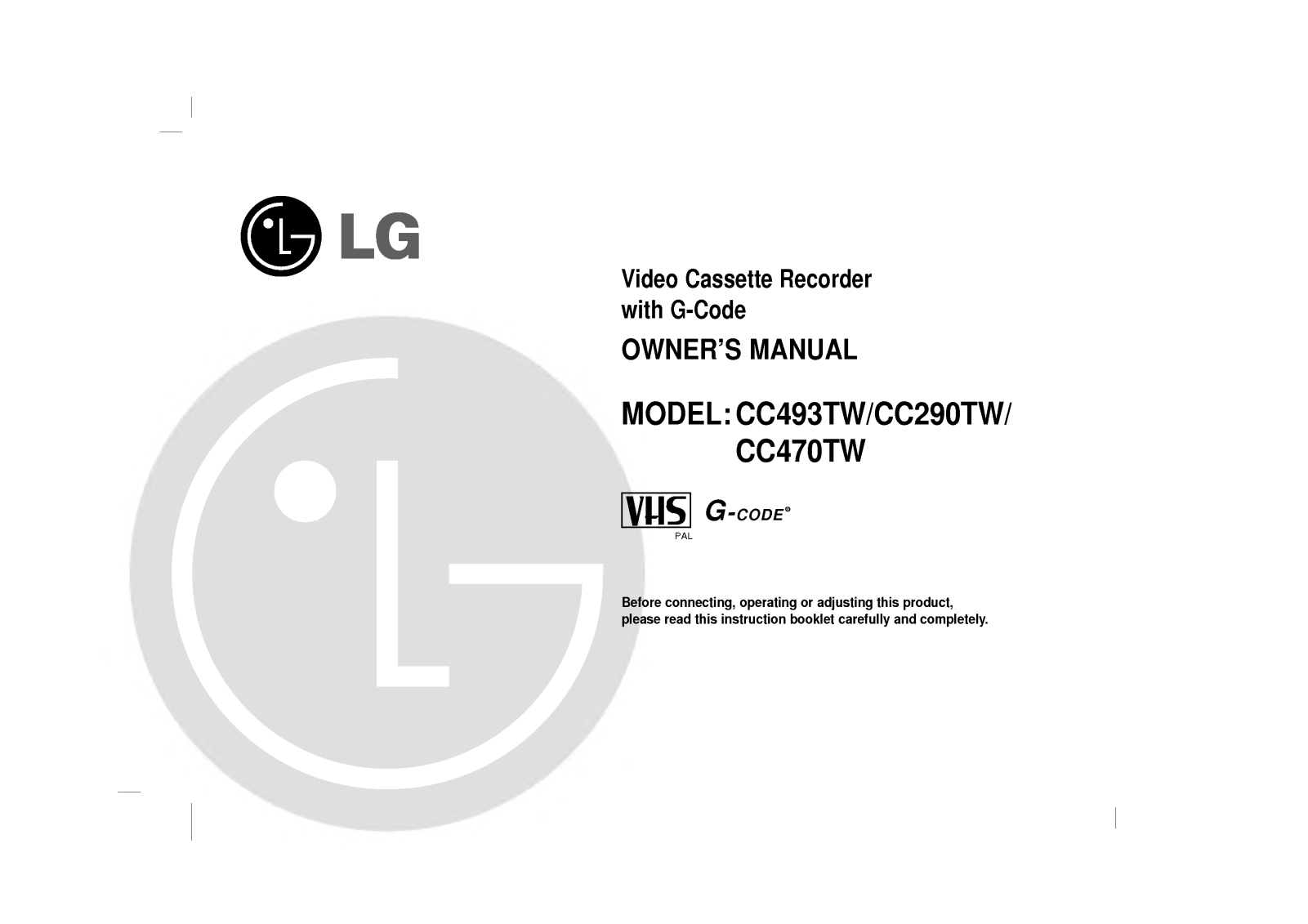 LG CC290TW User Manual