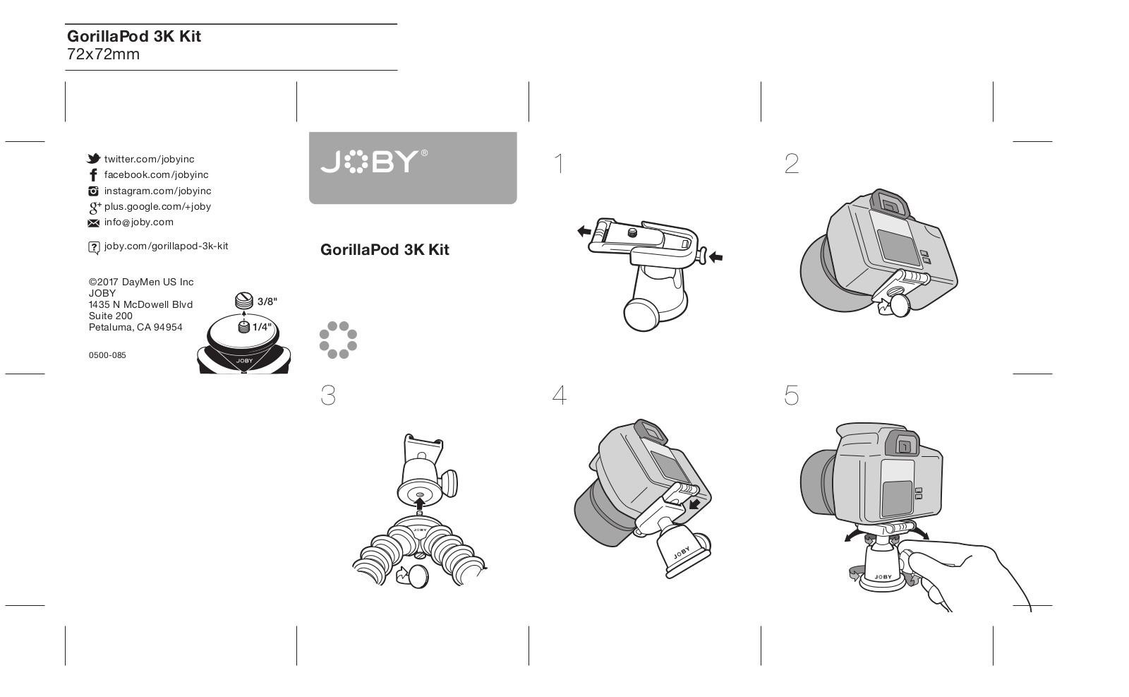 Joby JB01507 Users Manual