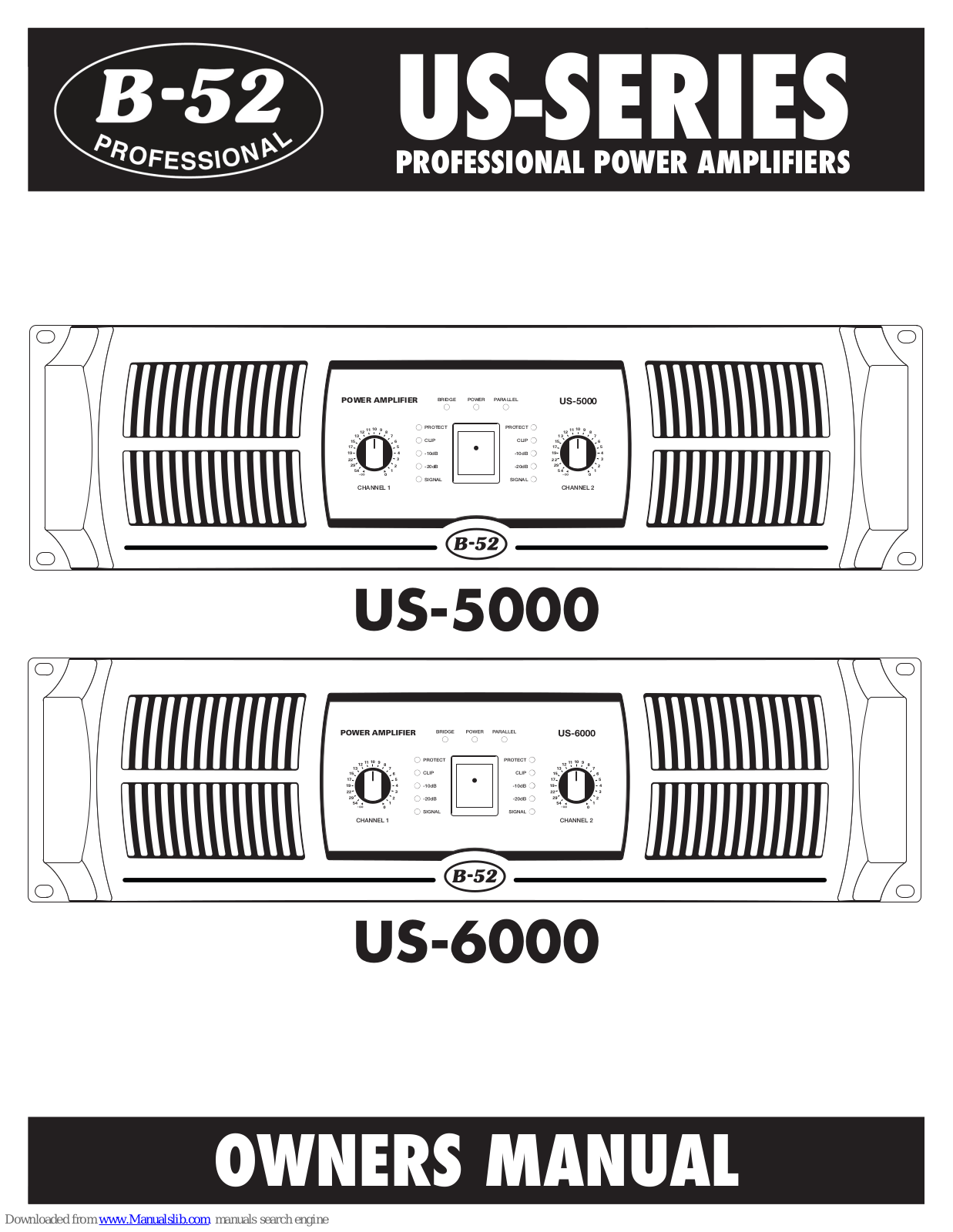 B-52 US-5000, US-6000 Owner's Manual