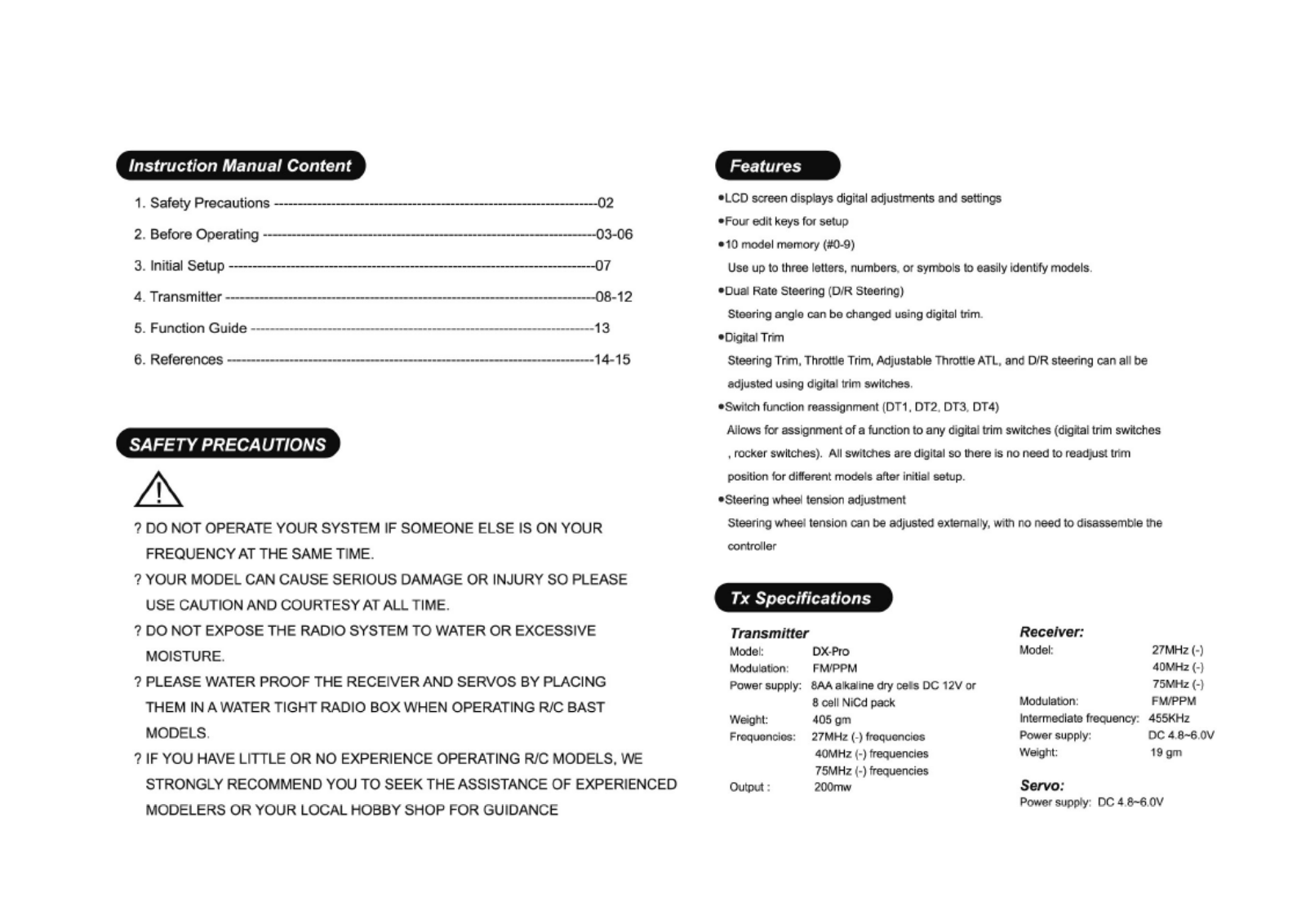SKYION DX PRO Users Manual - ManualMachine.com