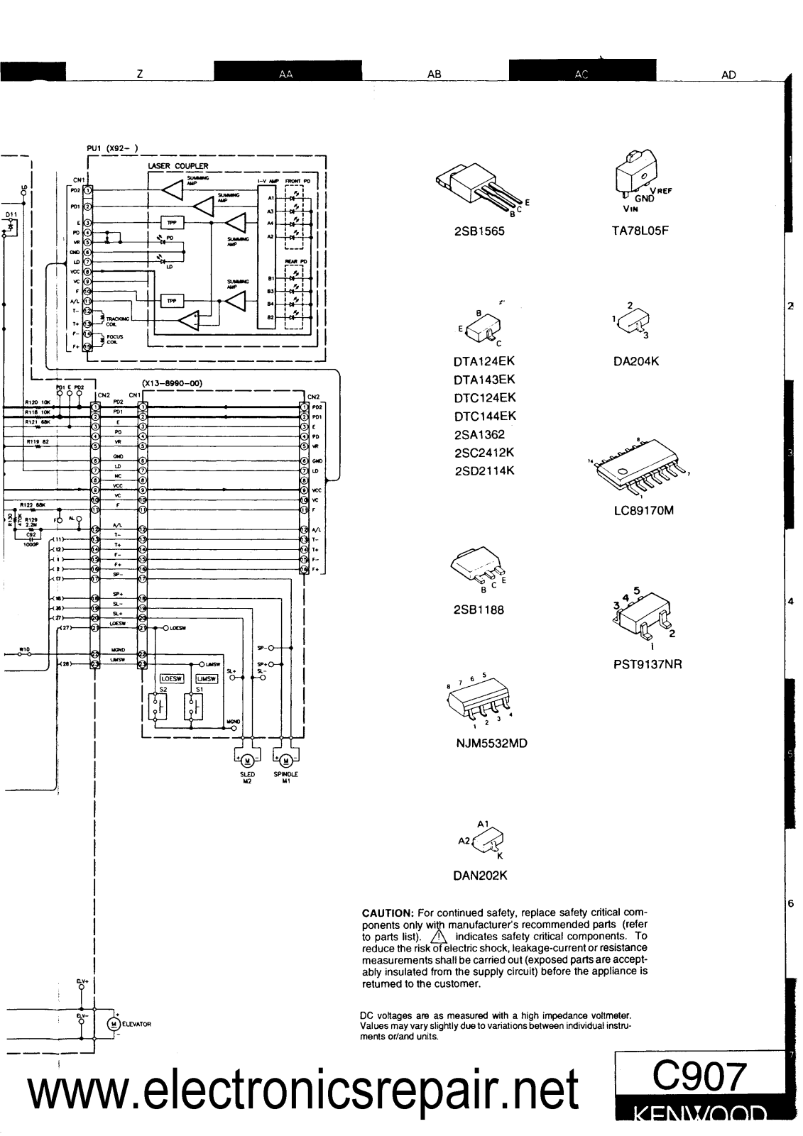 Kenwood C-907 Schematic