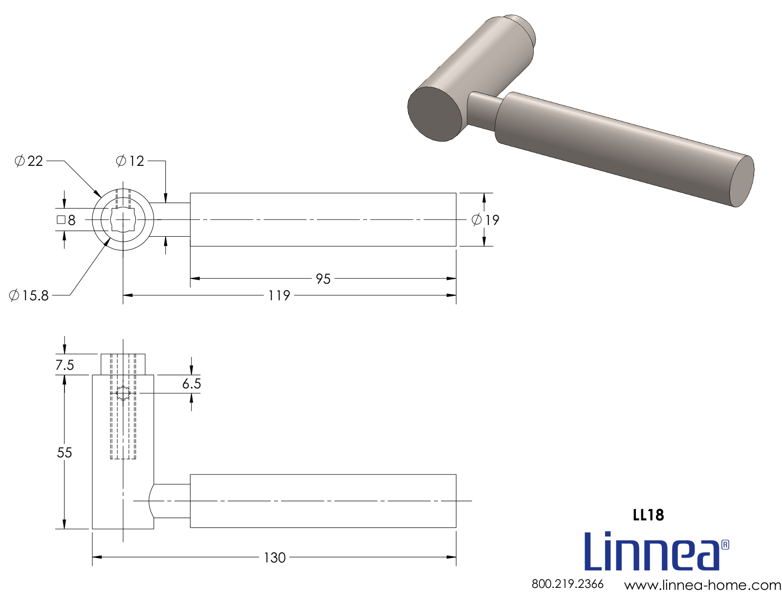 Linnea LNNE1950 Dimensions - ManualMachine.com