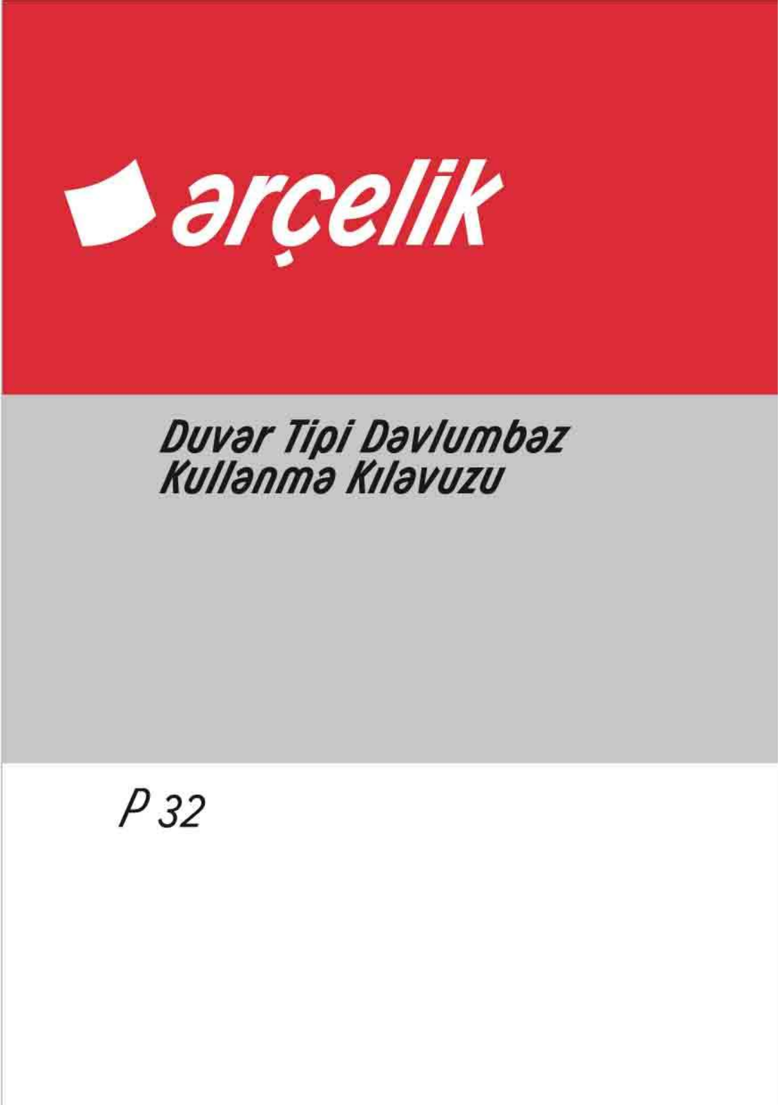 Arçelik P32 User manual