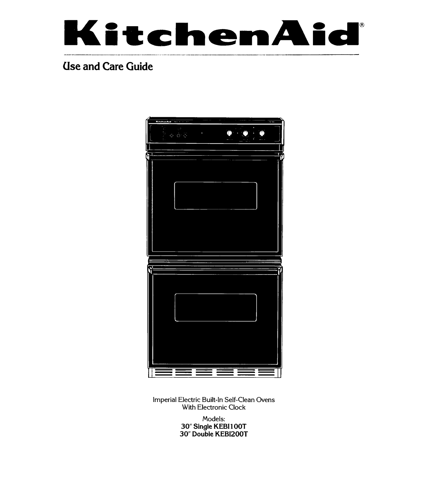 KitchenAid KEBI100T, KEBI200T Owner's Manual