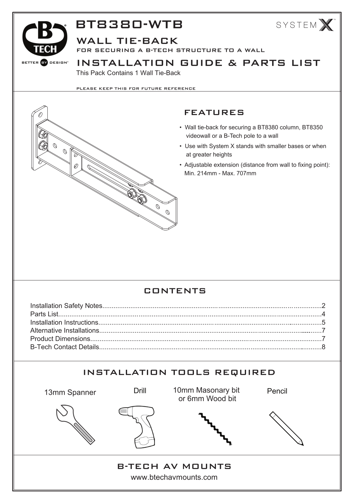 B-Tech BT8380-WTB User guide - ManualMachine.com