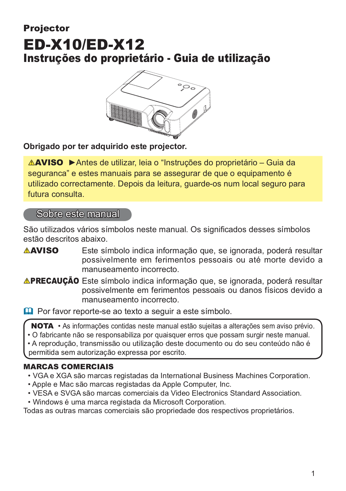 Hitachi ED-X12F, ED-X10F User Manual