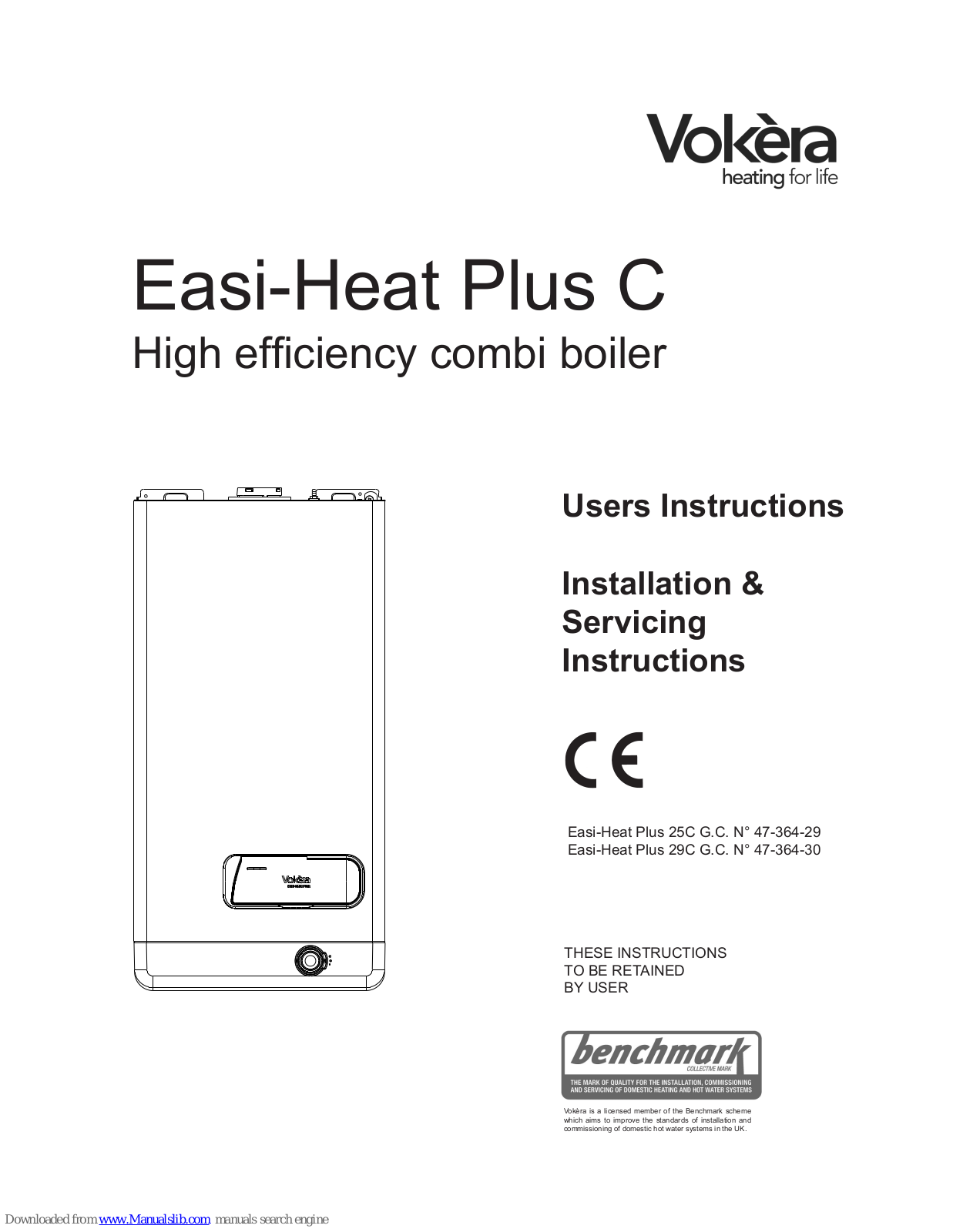 VOKERA Easi-Heat Plus 25C, Easi-Heat Plus 29C User Instructions