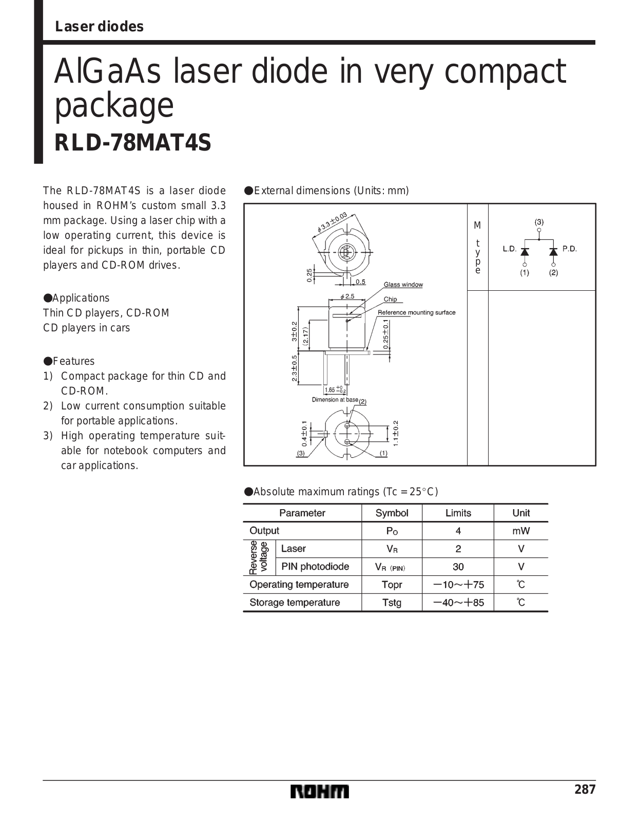 ROHM RLD-78MAT4S Datasheet