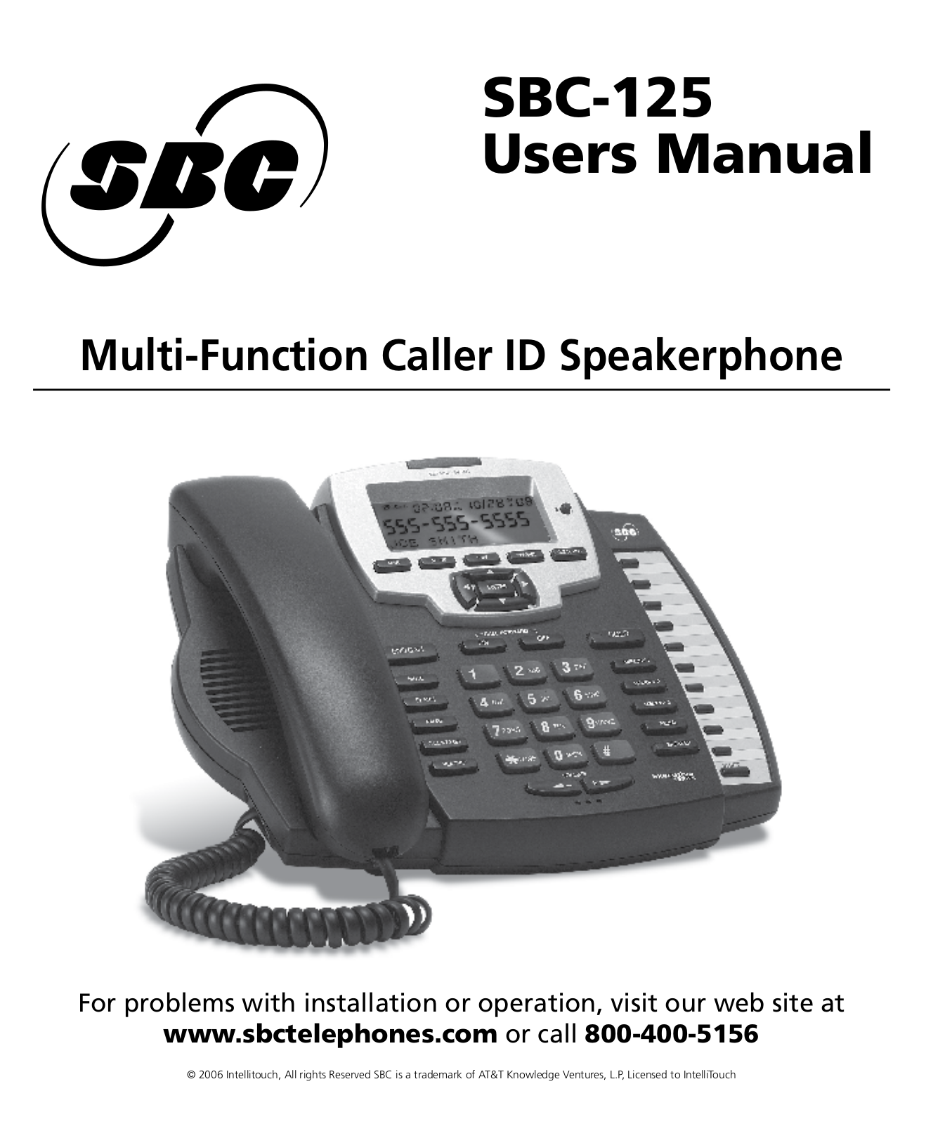 SBC comm SBC-125 User Manual