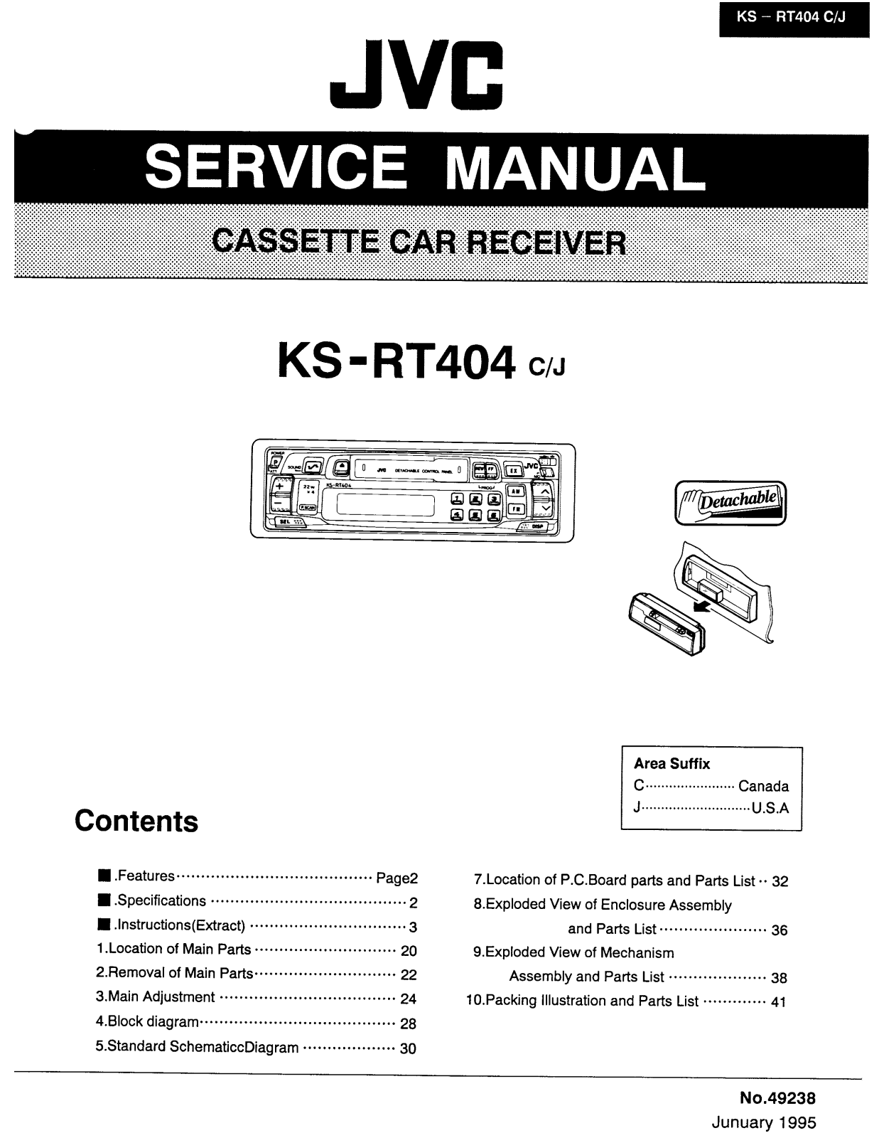 JVC KSRT-404 Service manual