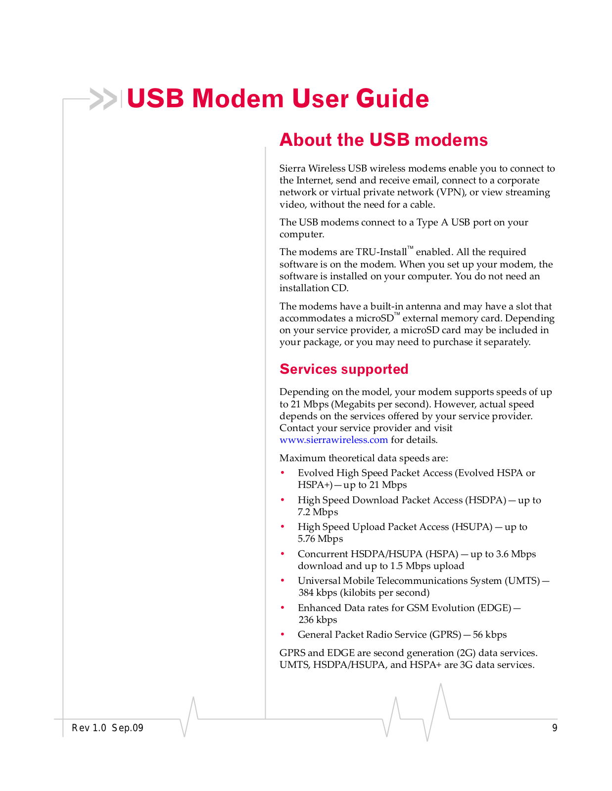 Sierra Wireless U306 User Guide