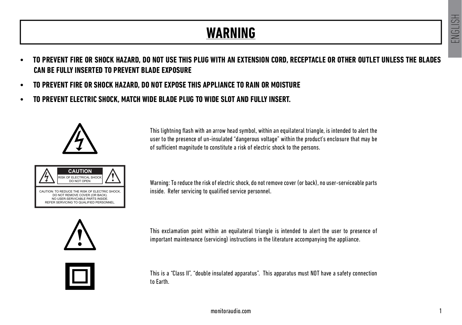 Monitor Audio MR4, MR6 User Manual