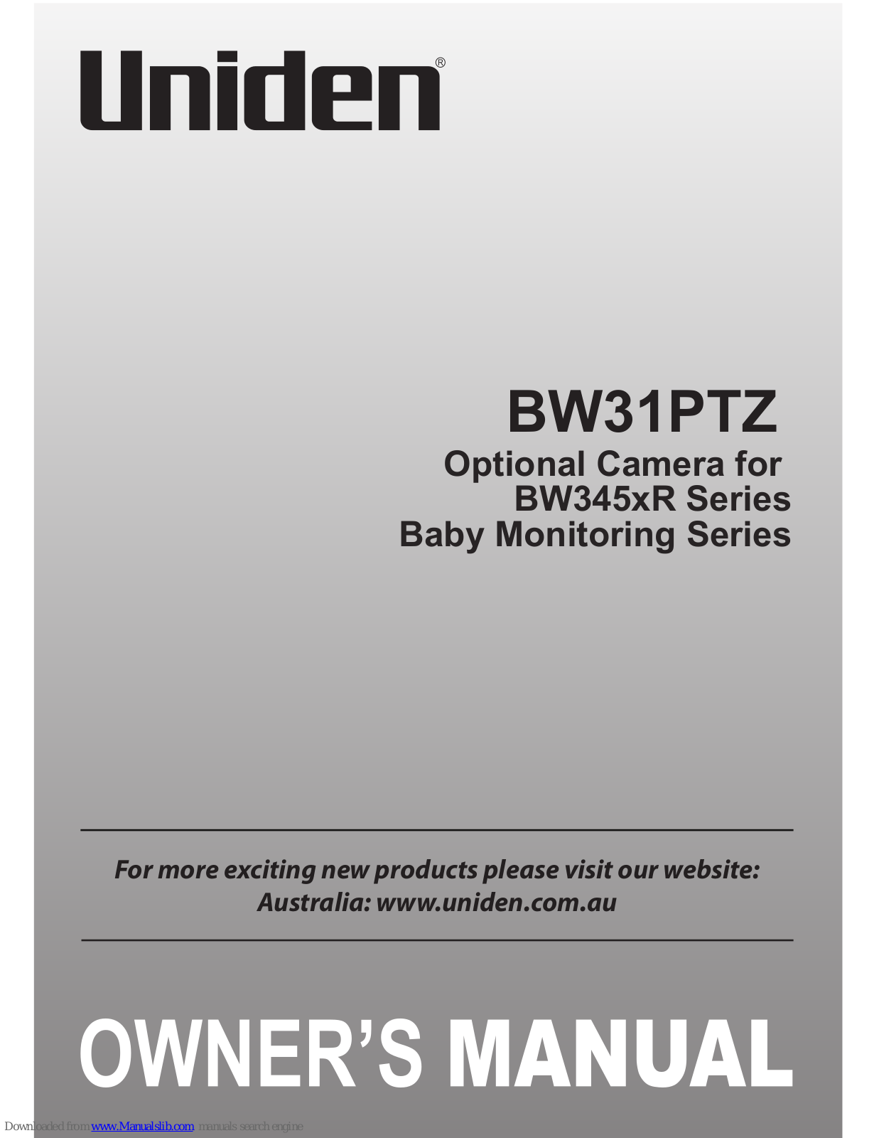 Uniden BW31PTZ Owner's Manual