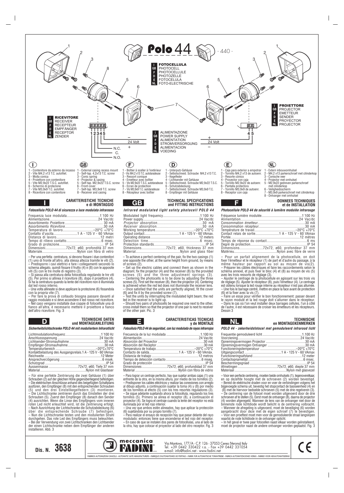 Fadini Polo 44 User Manual