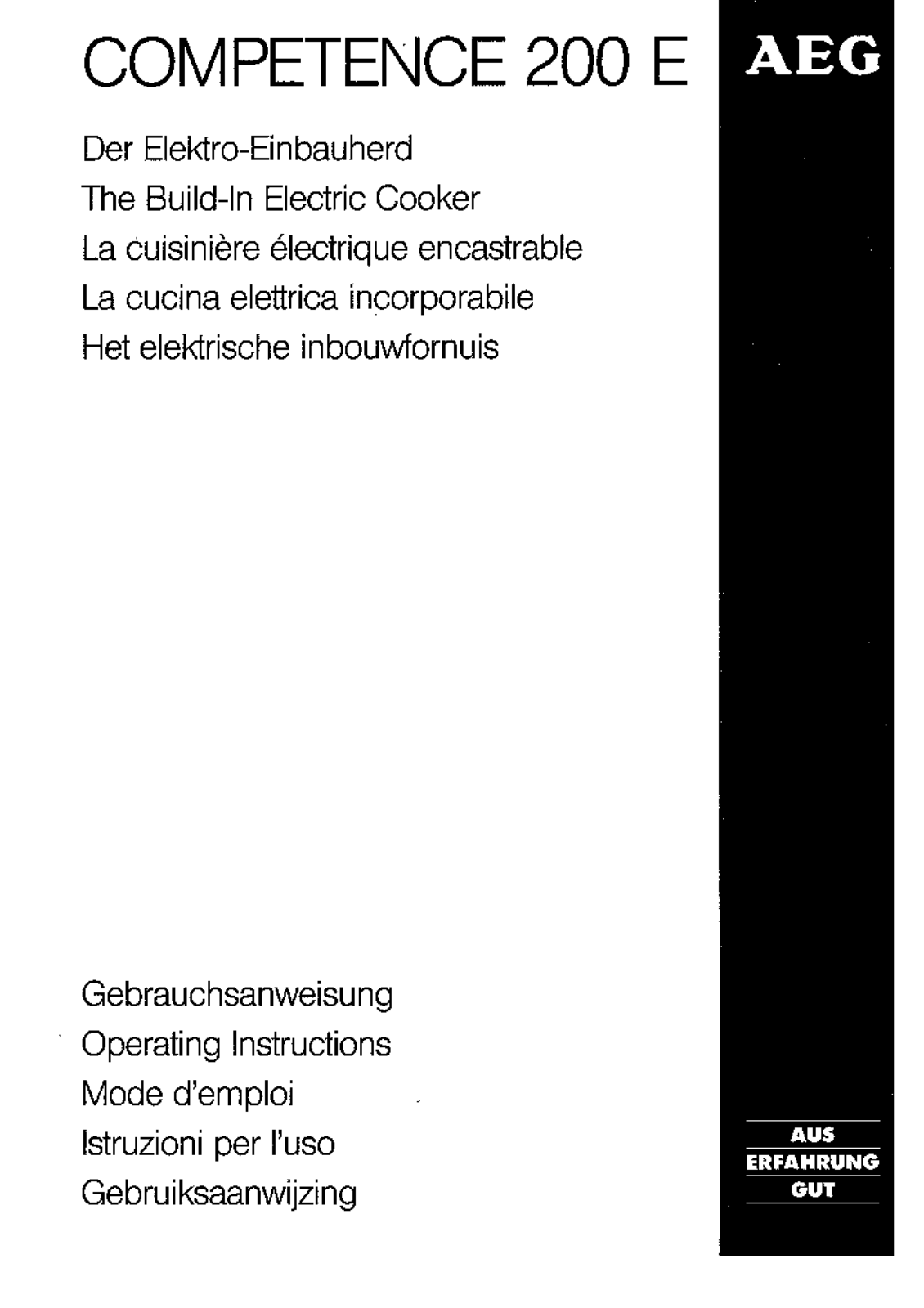 AEG-Electrolux 200E-WN User Manual