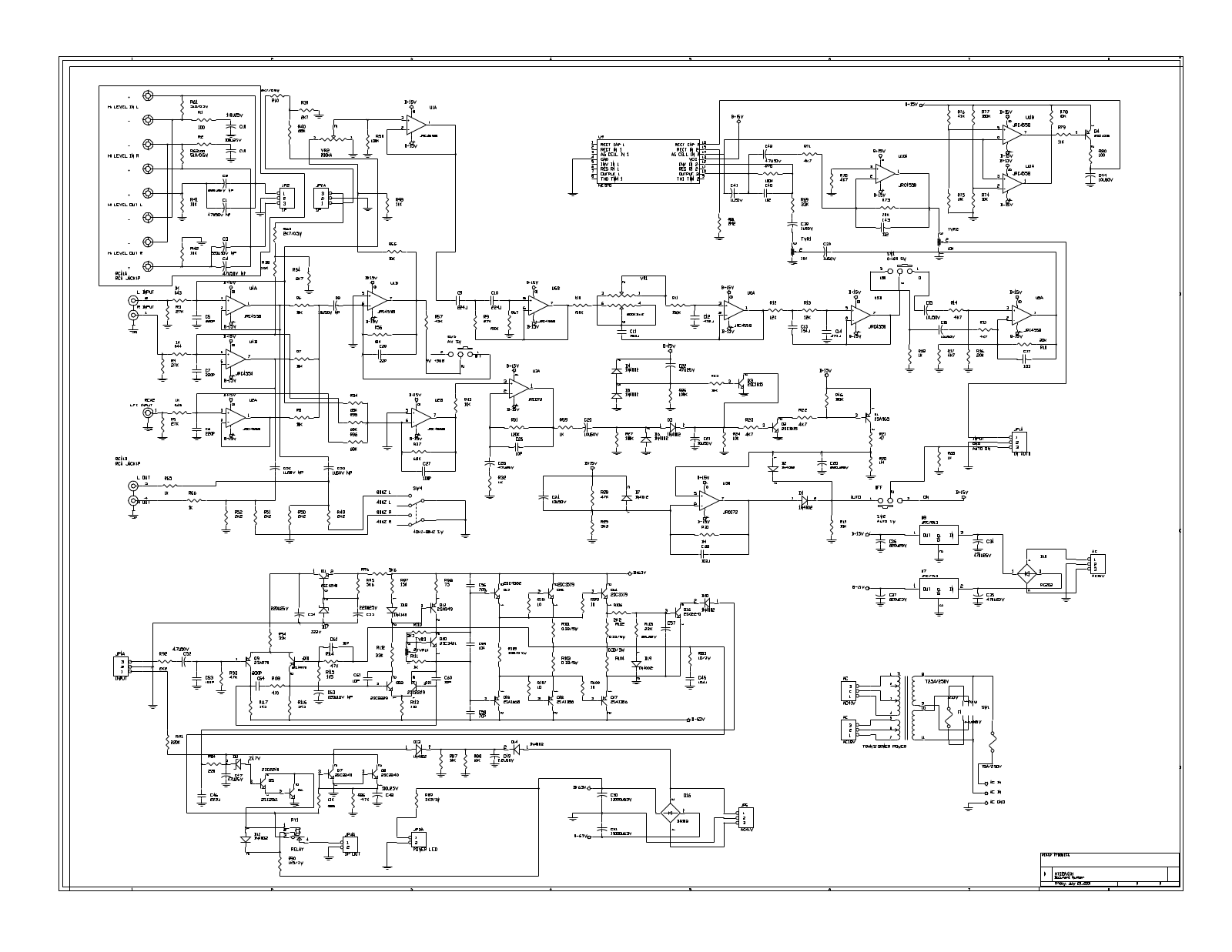 Cerwin-Vega HTS-15-A Schematic