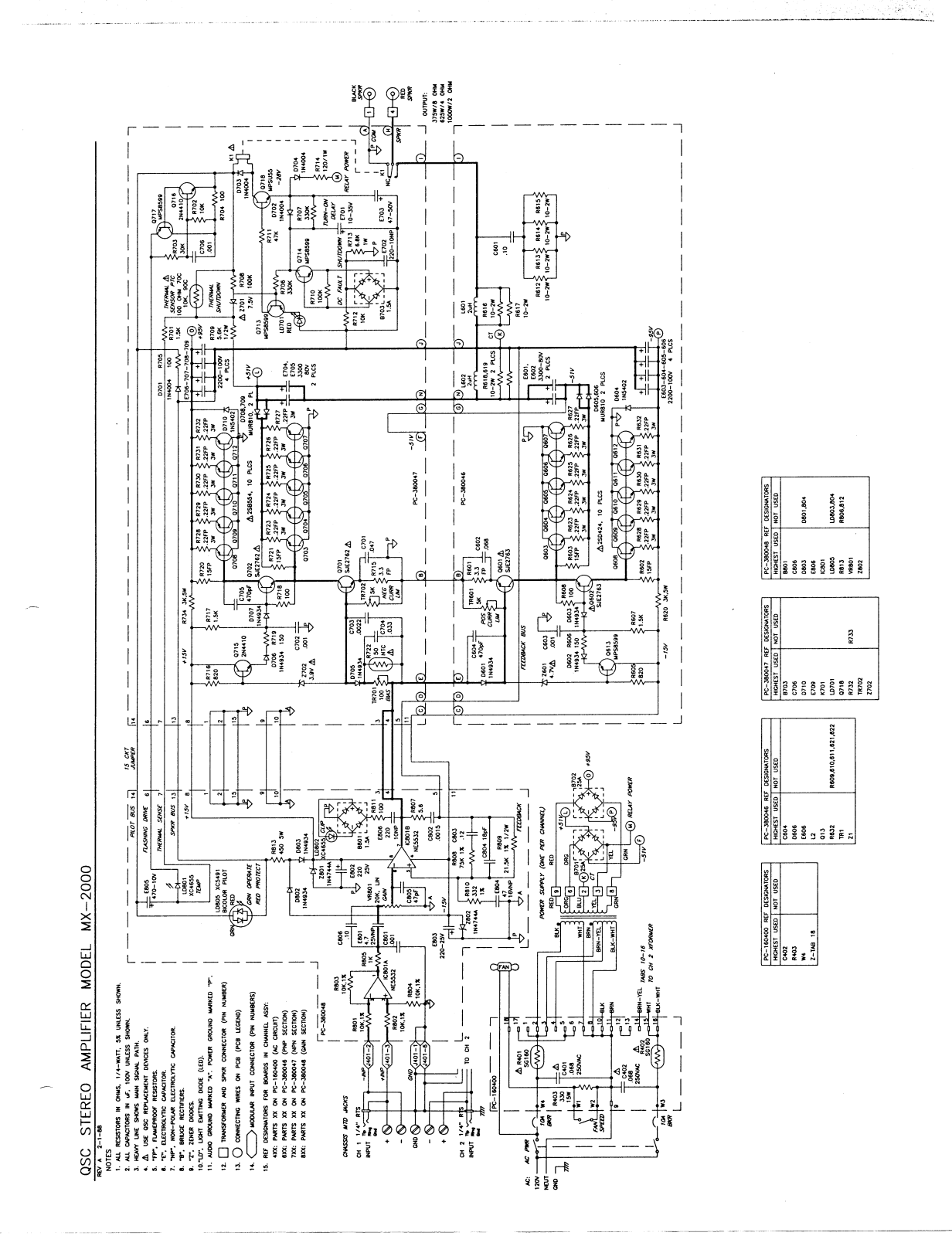 QSC MX-2000 Schematic