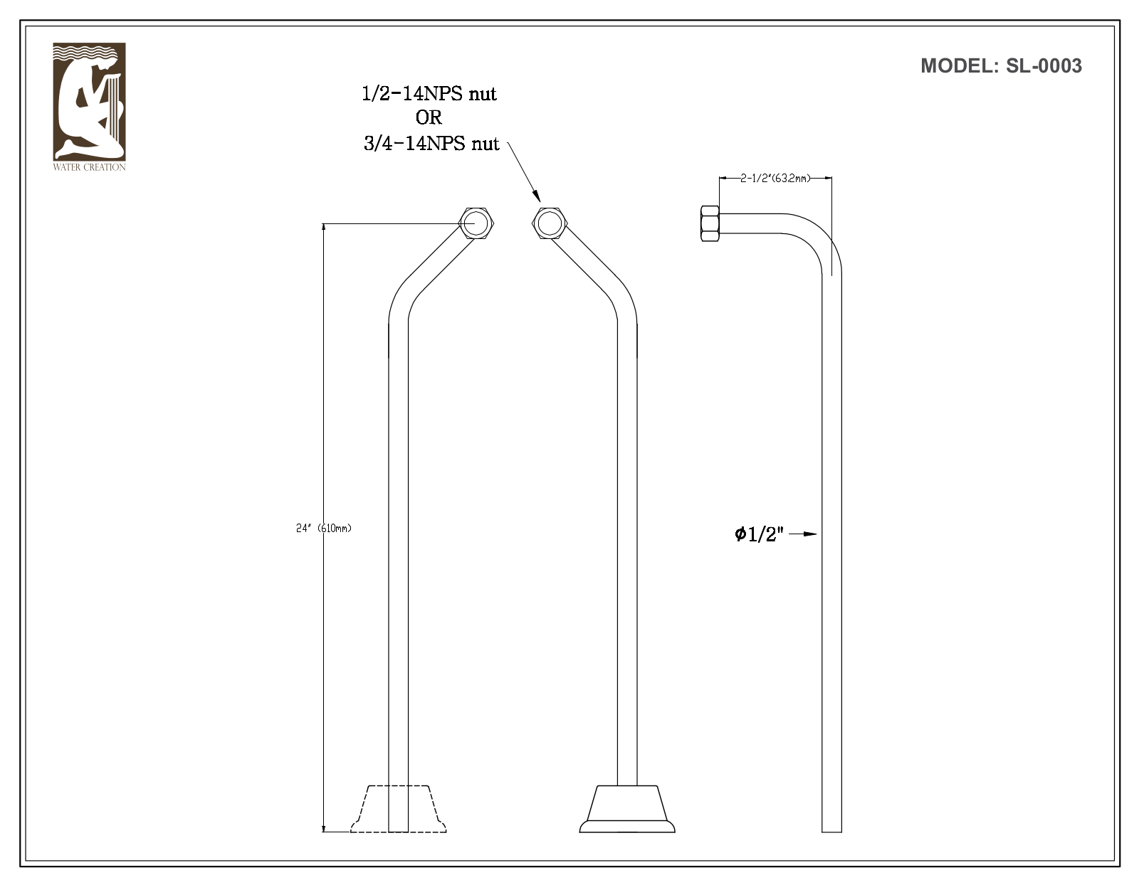 Water Creation SL000301, SL000305, SL000303, SL000302 User Manual