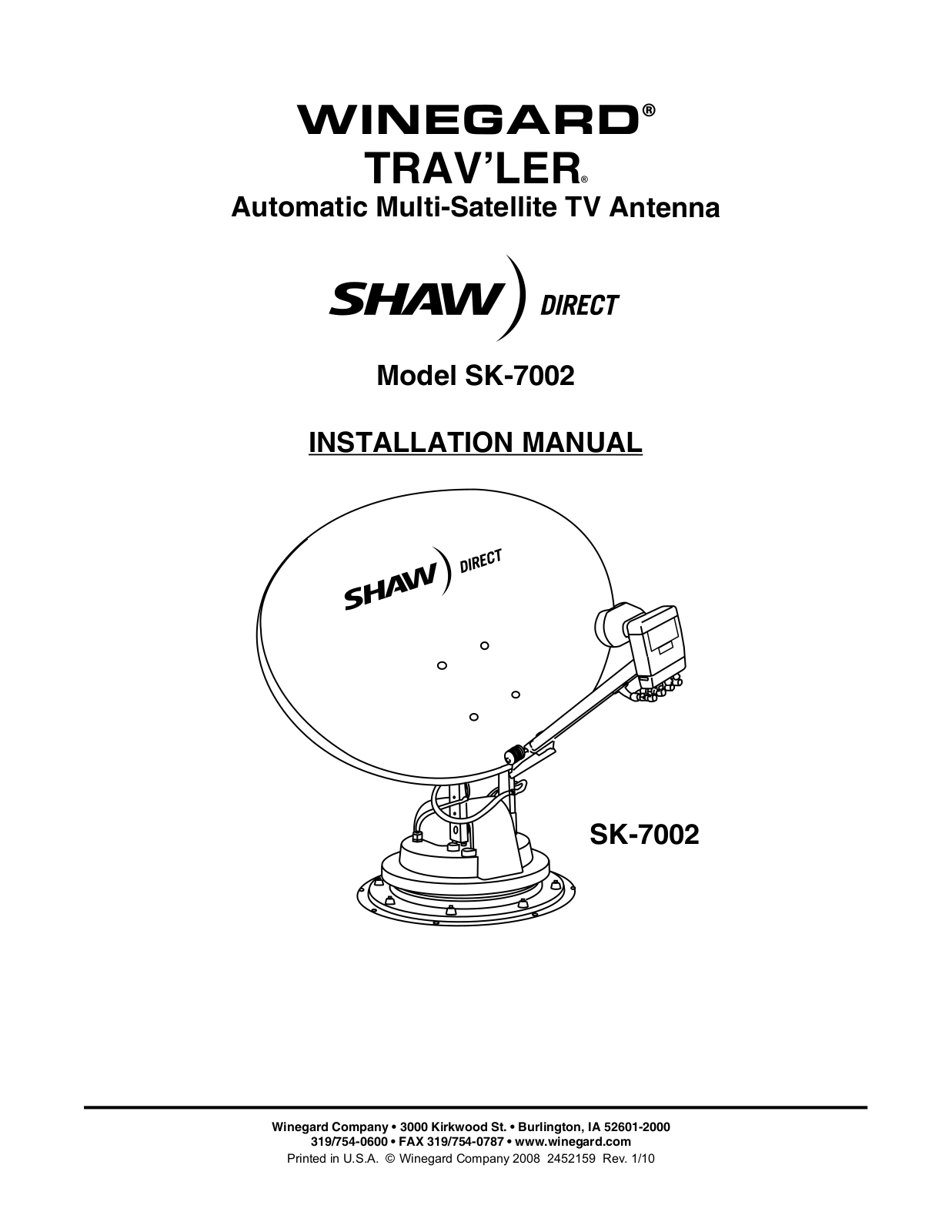 Winegard SK-7002 User Manual