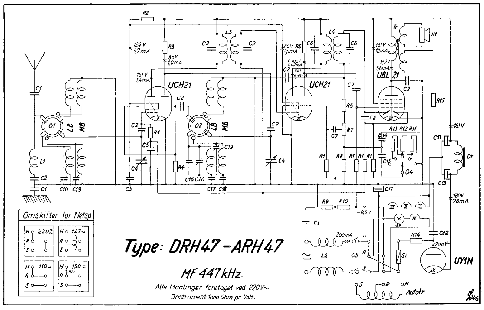 Arako DRH 47 Schematic