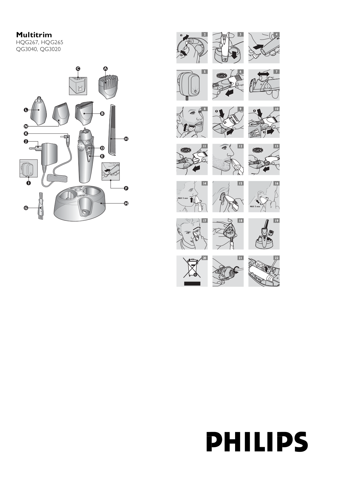 Philips QG3040/10, QG3040/00, HQG267/10, HQG265/11, HQG265/10 User Manual