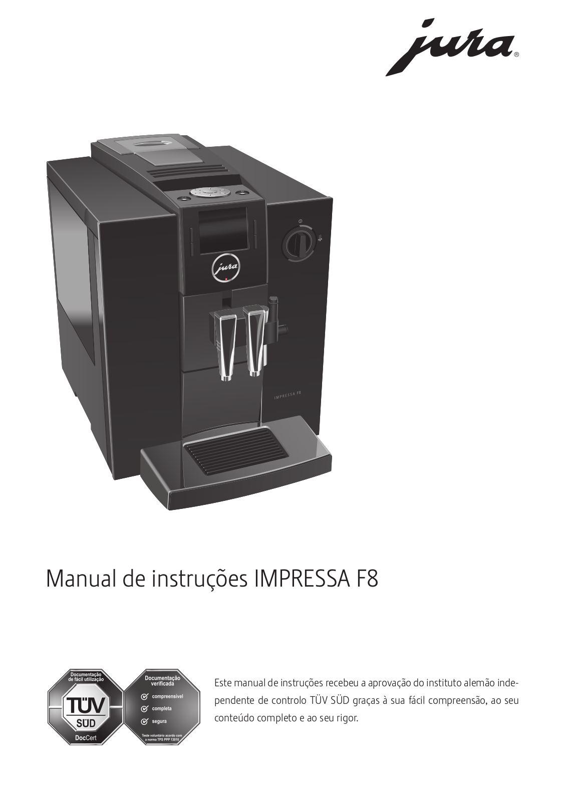 Jura IMPRESSA F8 Instruction Manual