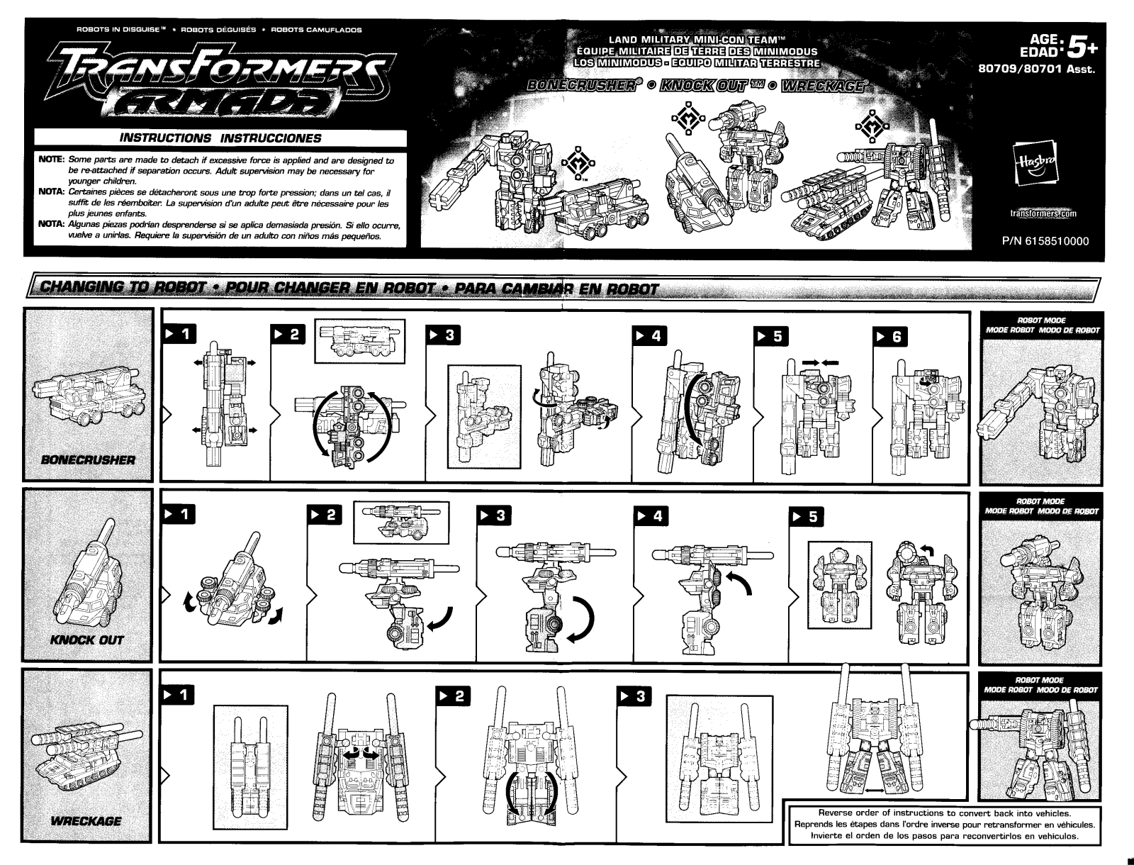 Hasbro TRANSFORMERS ARMADA KNOCK OUT User Manual