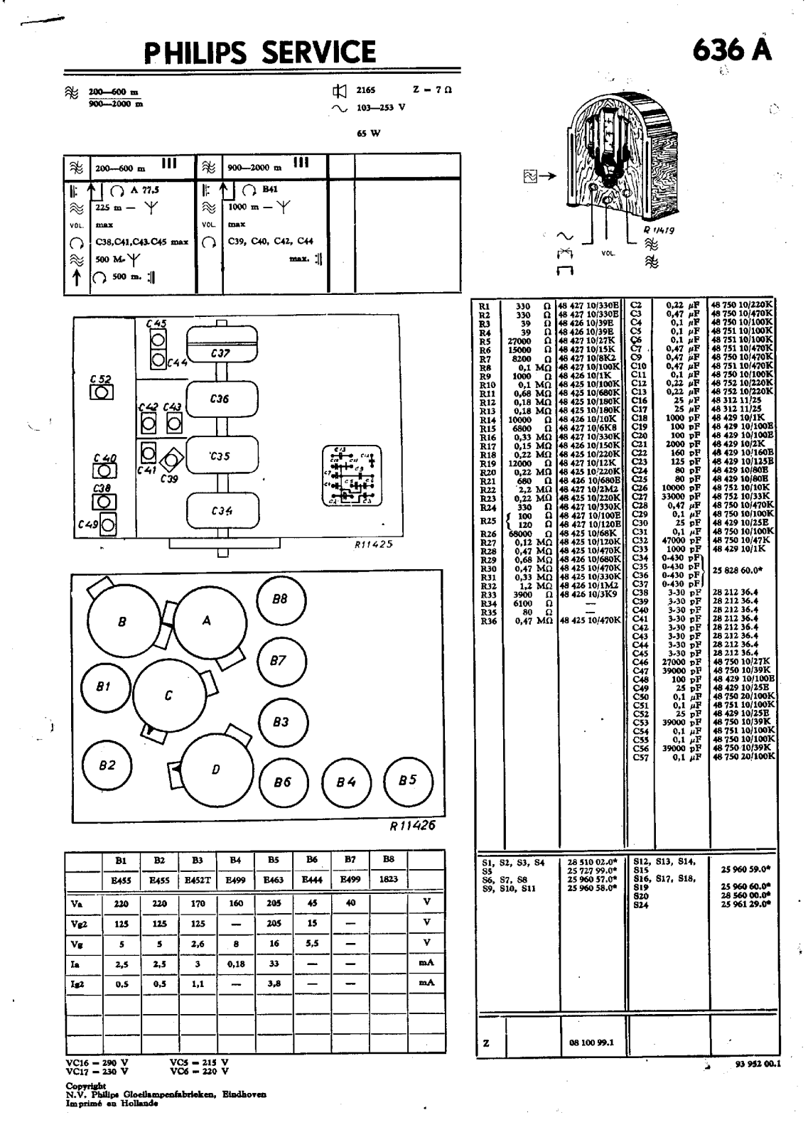 Philips 636-A Service Manual