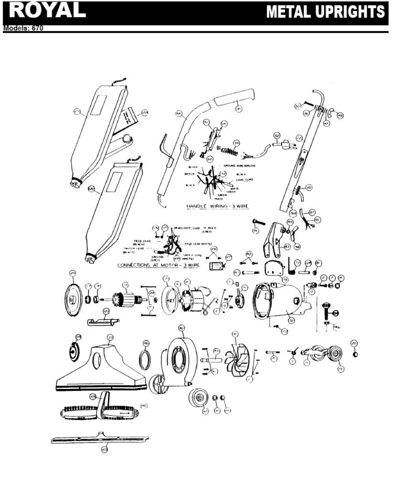 Royal 670 Parts List