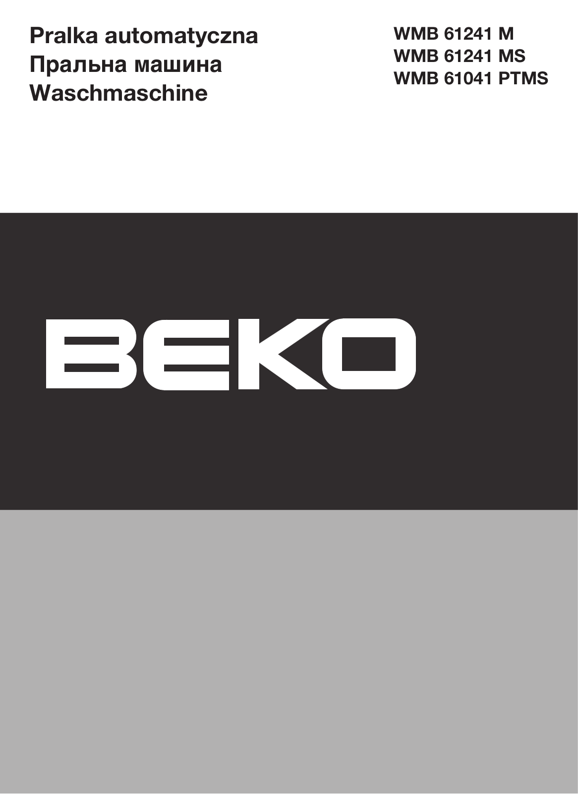 Beko WMB 61241 M, WMB 61241 MS, WMB 61041 PTMS User manual