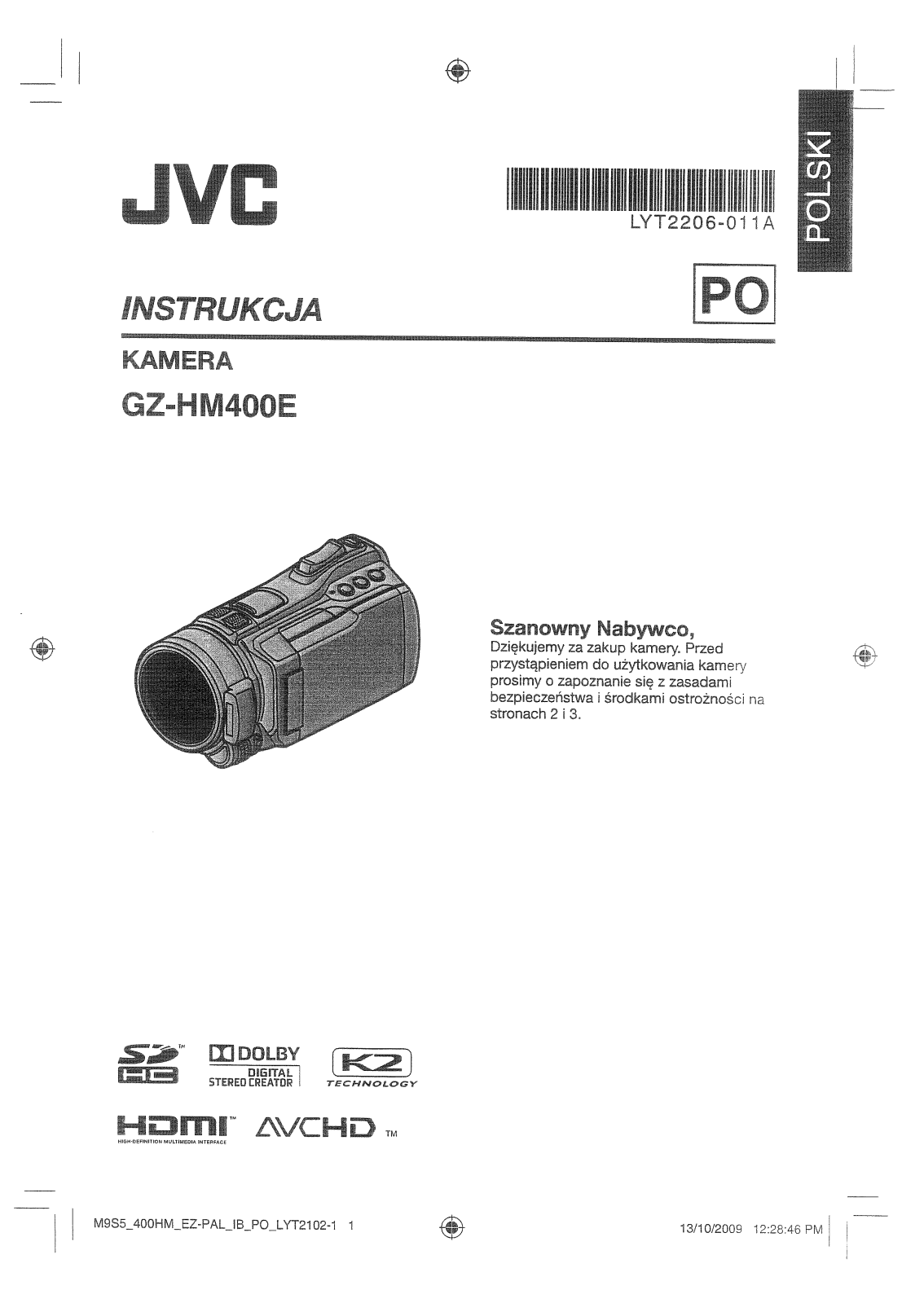 Jvc GZ-HM400E User Manual