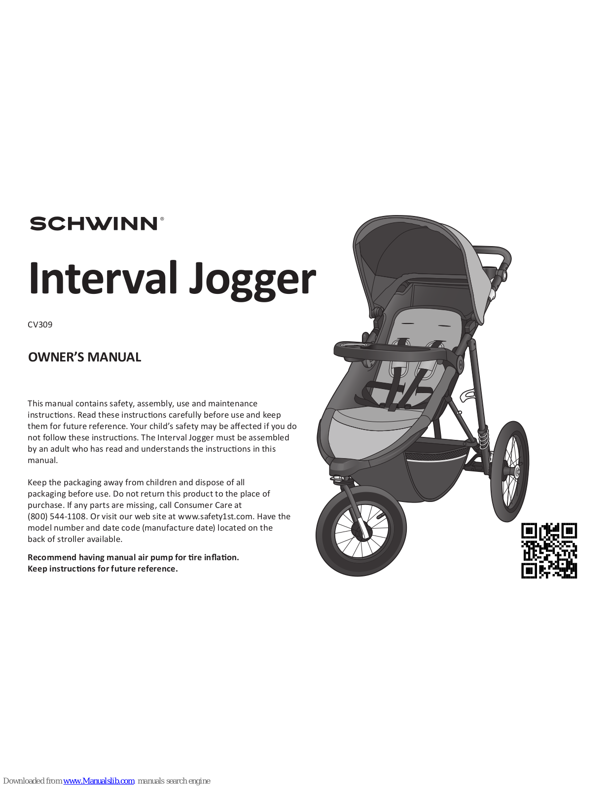 Schwinn CV309 Owner's Manual