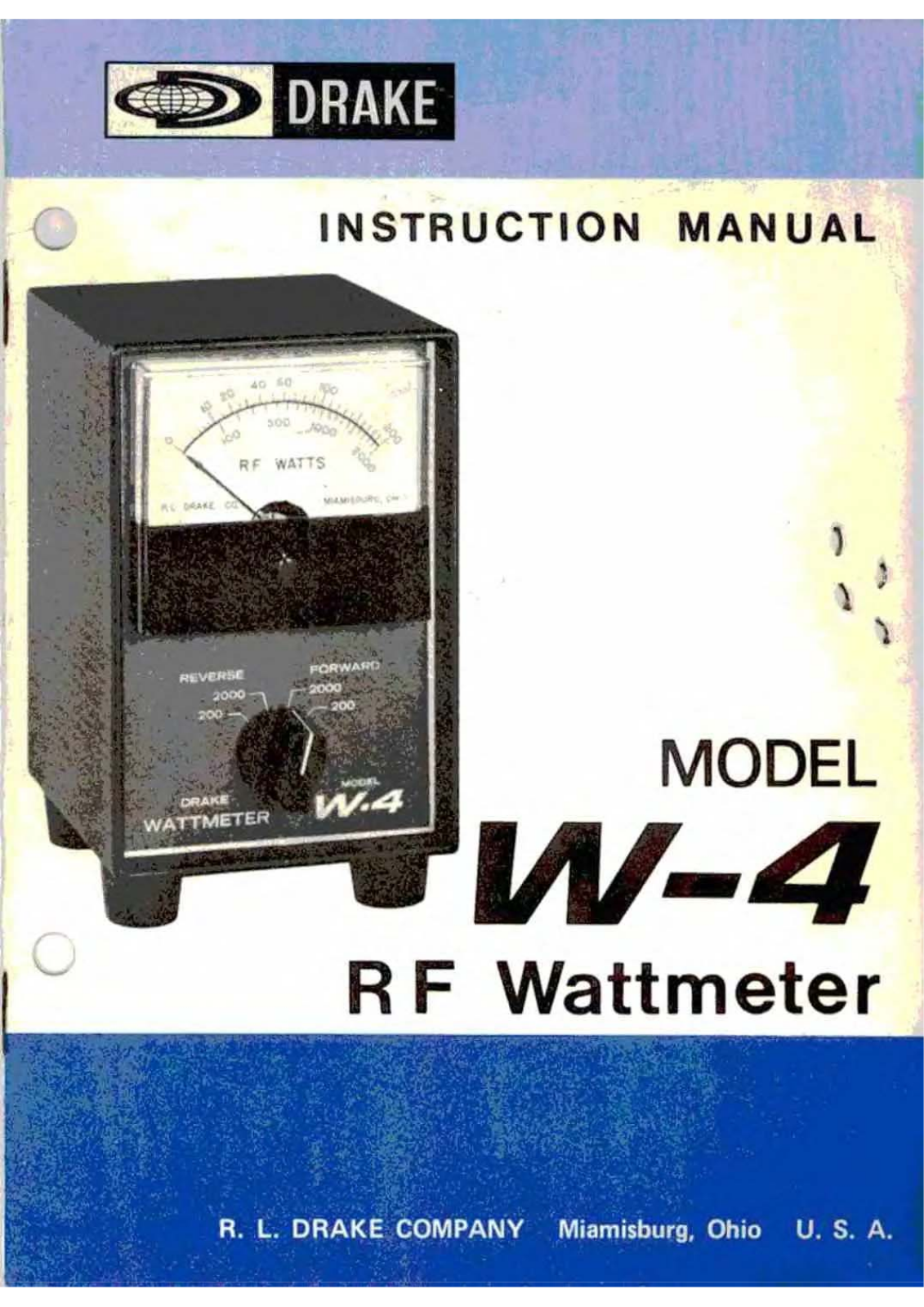 Drake W-4 Service manual