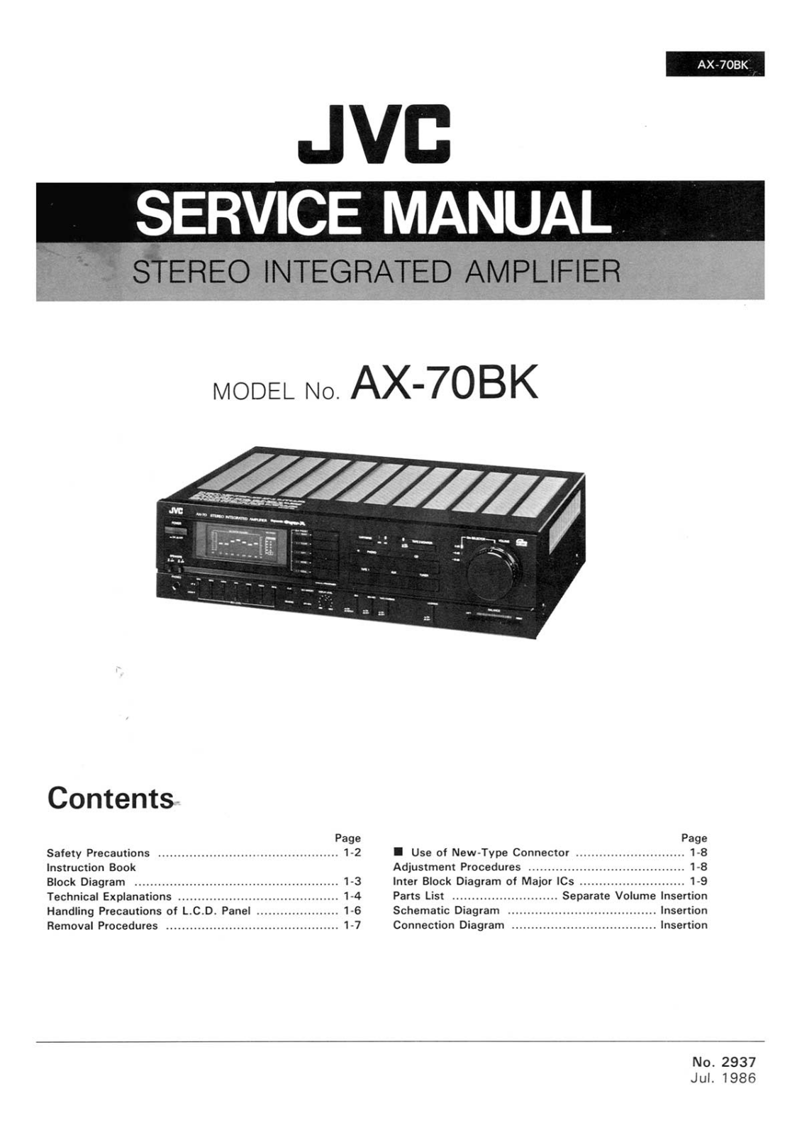 Jvc A-X70-BK Service Manual