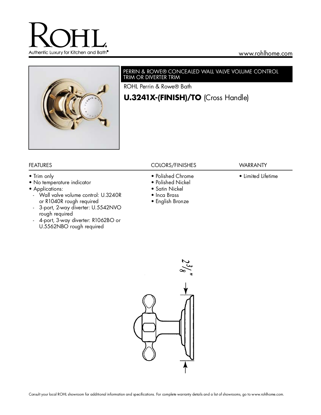 Perrin & Rowe PRWE1511 Specifications - ManualMachine.com