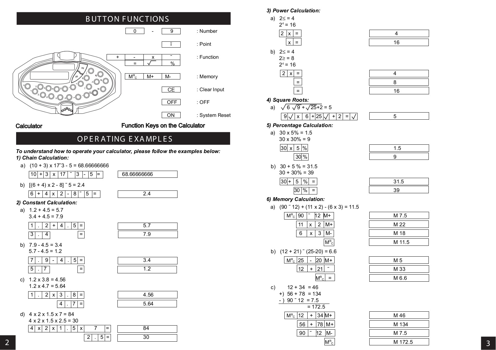 Mga Entertainment FASHION CALCULATOR User Manual