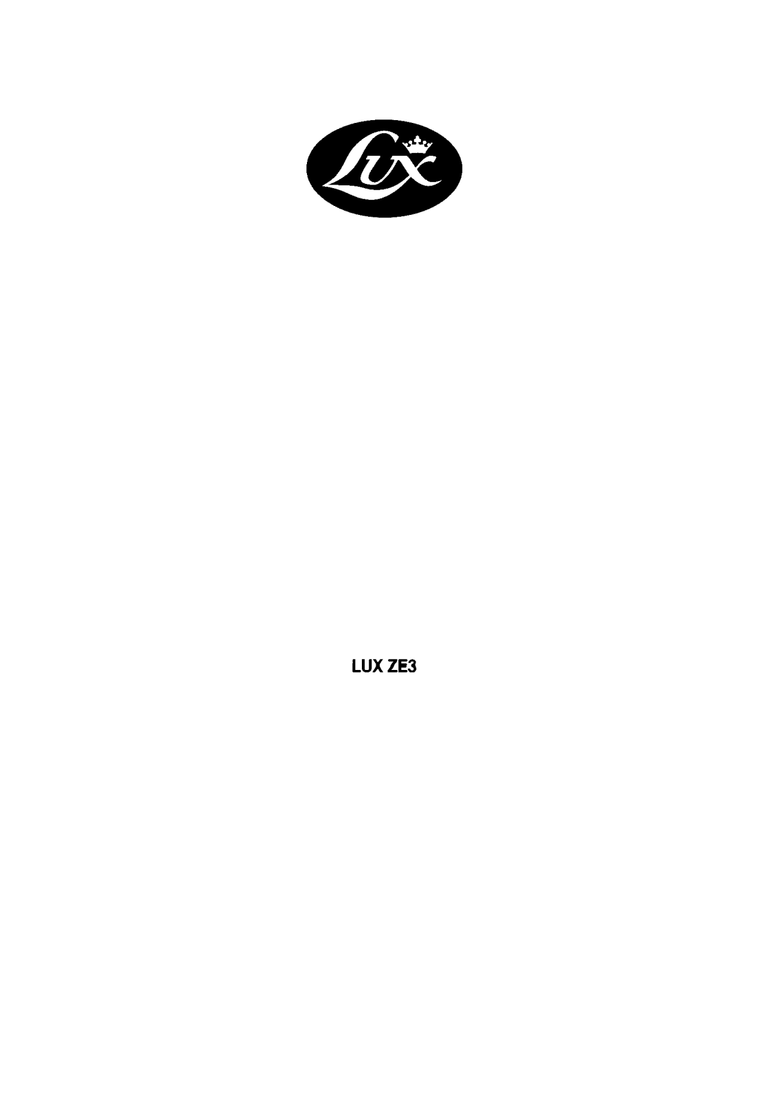 Lux ZE3 User Manual