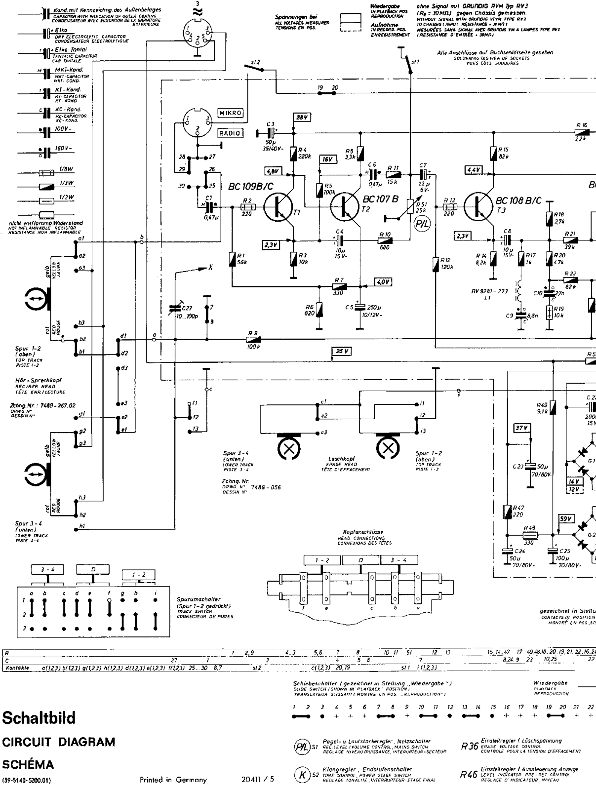 Grundig TK-140-deLuxe Schematic