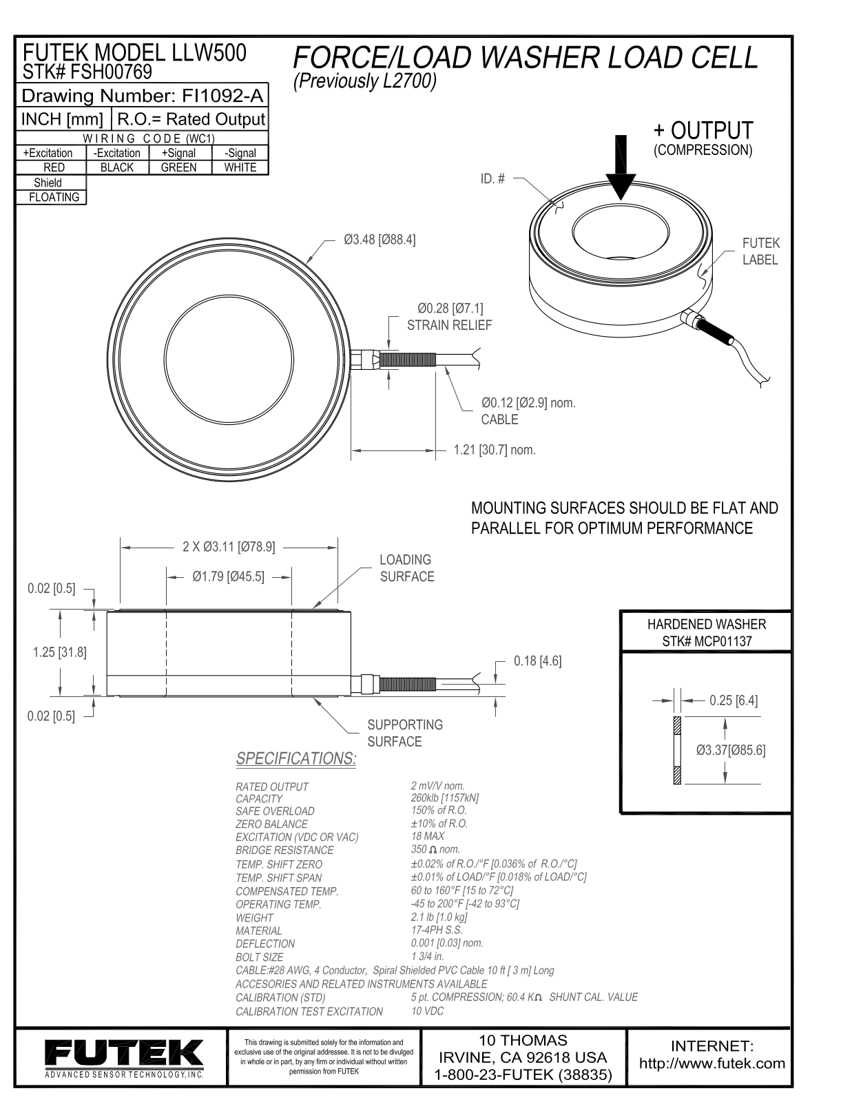 FUTEK LLW500 Service Manual