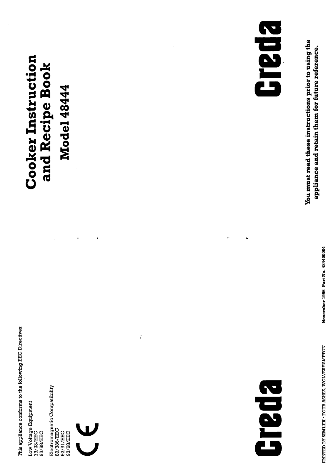 Creda 48444 User Manual