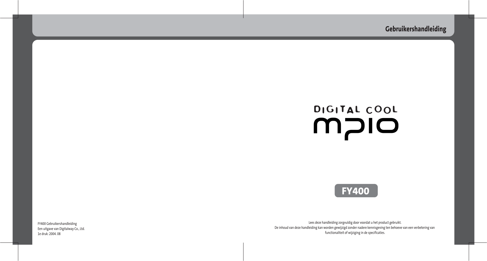 MPIO FY400 User Manual