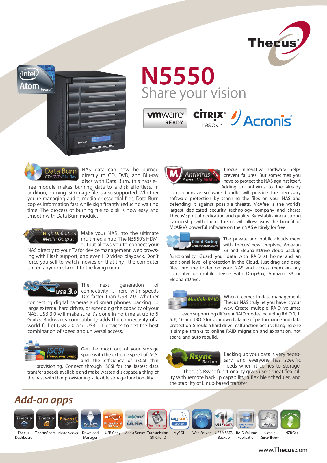 Thecus N5550 User Manual