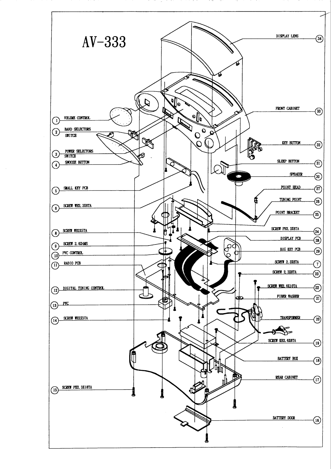 Vitek VT-3502 Explode View