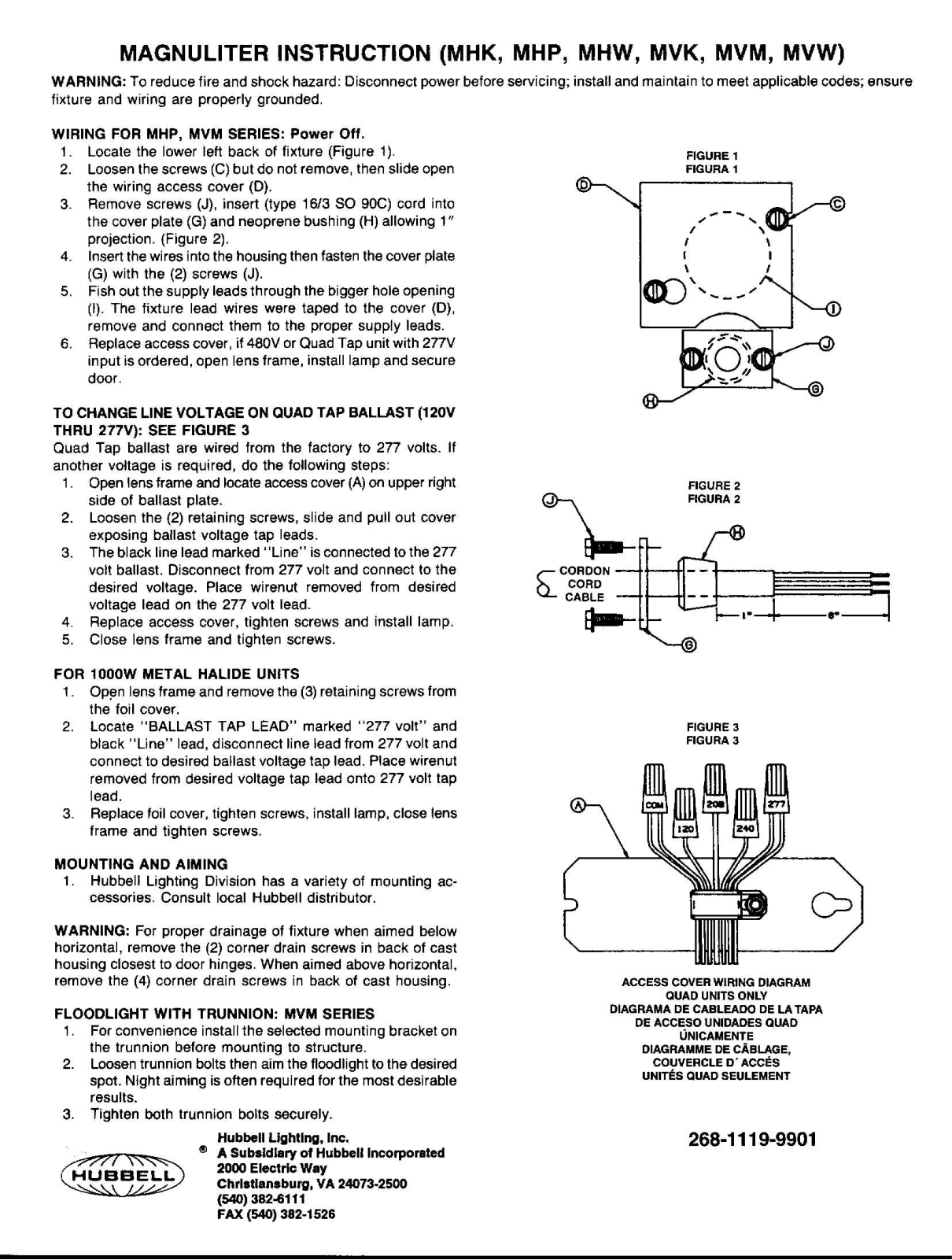 Hubbell Lighting MVM-MVK User Manual