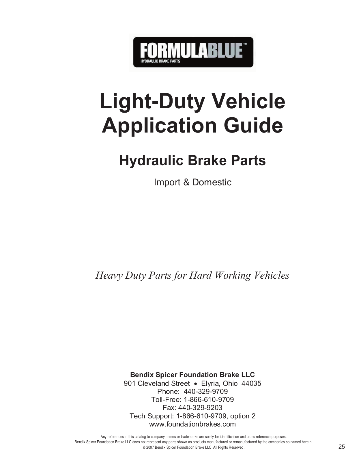 Bendix Commercial Vehicle Systems Light-Duty Vehicle User Manual