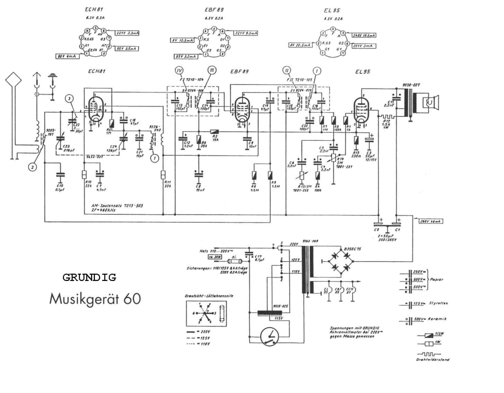 Grundig Musikgerat-60 Schematic