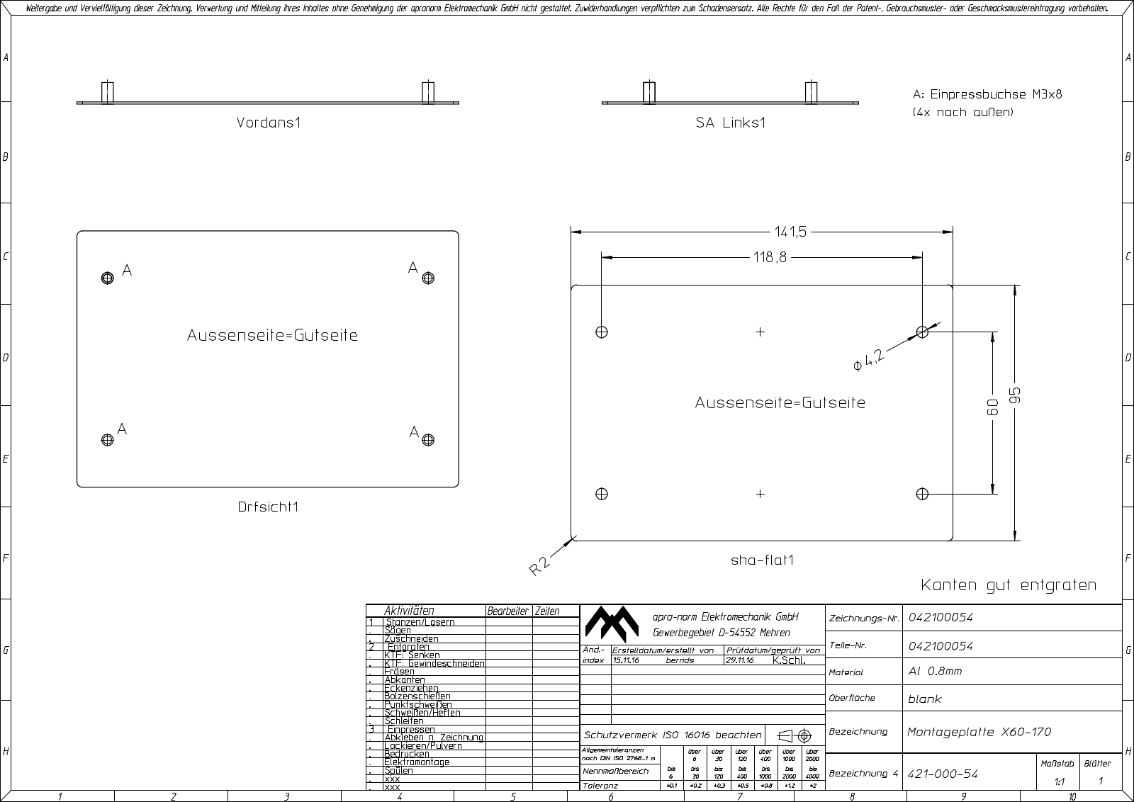 APRA-NORM X60-170 MPH Datasheet - ManualMachine.com